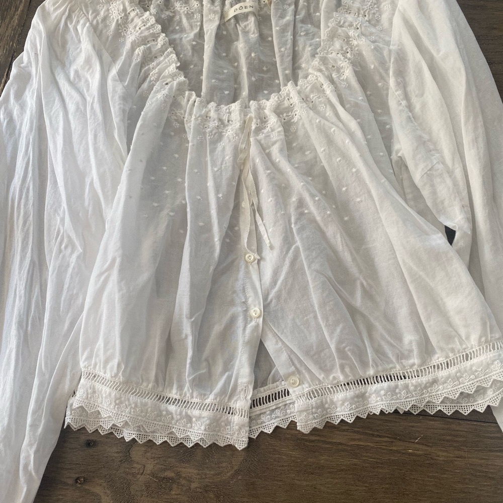 Sending to HMD tomorrow DOEN Maeve L fits like M/ Salt EUC fits like medium